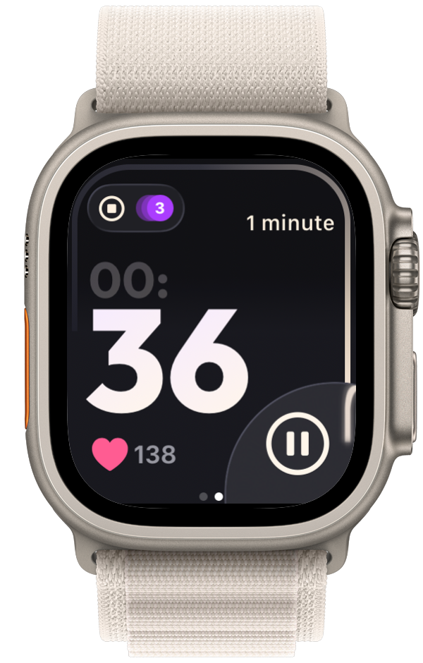 Metre Apple Watch countdown timer between sets